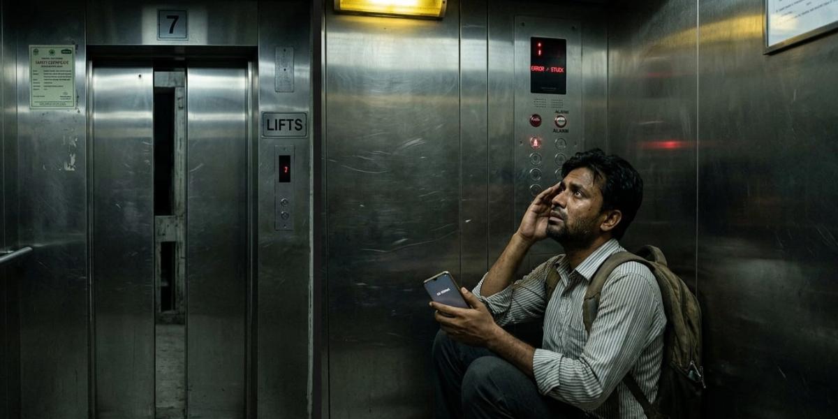 লিফটে আটকে গেলে